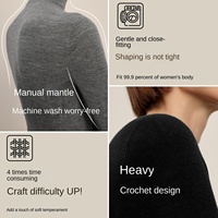 Nouveau pull en laine pour femme adulte, design spécial, fin, monochrome, lavable en machine, 60s16, semelle à aiguilles