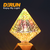 Effet de feux d'artifice LED 3D, 4W A60 G95 ST64, éclairage LED en forme d'étoile, de cœur, de globe, décoration pour les fêtes, ampoule LED, DEC-3D