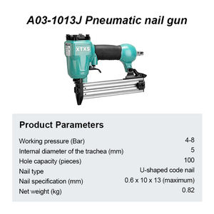 Pistola Clavadora Neumática 422J DIY, Calibre 20GA, Capacidad <span class=keywords><strong>para</strong></span> 100 Piezas, Uso en <span class=keywords><strong>Muebles</strong></span> y Hogar, Clavos <span class=keywords><strong>para</strong></span> Cemento Caliente, Diseño Antiadherente - Product Image 2
