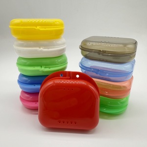 Étui pour appareil orthodontique dentaire, étui pour prothèse, petit étui de rangement pour aligneur à ouverture centrale, étui perforé simple face pour prothèse - Product Image 1