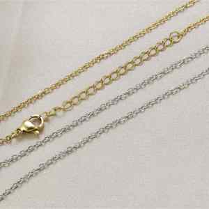 New Stainless Steel <b>Titanium</b> Steel Melon Buckle Oval Zircon Pendant Necklace Fade Resistant All-Match Office Career Women's - Product Image 4