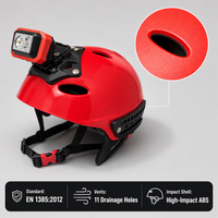 Casque de sauvetage aquatique certifié Swift-Guard EN 1385, protection intégrale en ABS haute résistance avec système de drainage Pro-Flow à 11 trous