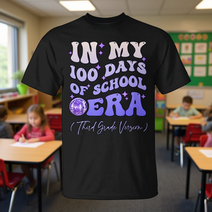 T-shirt promotionnel Groovy 100 Days of School Era, version troisième année - Product Image 3