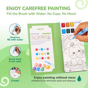 كتاب رسم وتلوين مائي محمول من جويكات، الأكثر مبيعًا، مع لوحة ألوان مائية ومجموعة أدوات رسم - Product Image 2