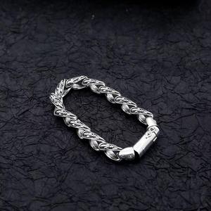 Moda nueva tendencia Retro Vintage Iris flor pulsera versátil en europeo y americano Hip-hop Vintage calavera pulsera - Product Image 5