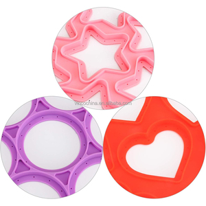 Üç renk kalp/yıldız/dairesel şekilli Flip ve aşçı silikon krep yapma kalıbı yapımcısı - Product Image 6