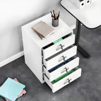 Armoire de classement sous bureau en acier durable à 4 tiroirs pour le rangement de dossiers