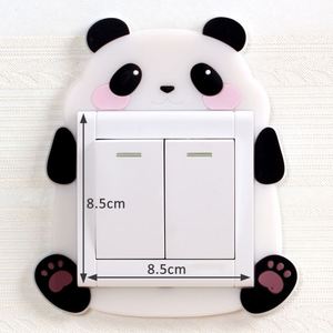 Autocollants de commutateur de dessin animé, autocollants muraux 3D en silicone chat mignon, autocollants lumineux pour interrupteur, décoration de la maison - Product Image 6