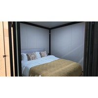 Cabine panoramique en verre de 10 pieds avec fenêtres du sol au plafond, structure en acier, étanche, préfabriquée pour hôtels et complexes hôteliers