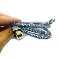 Câble d'imprimante USB 2.0 Type C vers USB B en nylon tressé et aluminium durable de 1,5 m pour la vente en gros