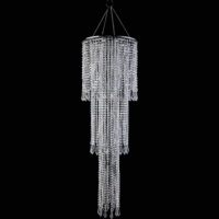 Lustre en perles de cristal acrylique argenté de luxe décorations de scène de fête de mariage