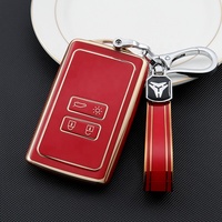 Housse de clé en TPU Gold Edge avec porte-clés pour Renault Clio Espace 5 Master Bus Talisman Megane Protector Bag Holder Accessoires