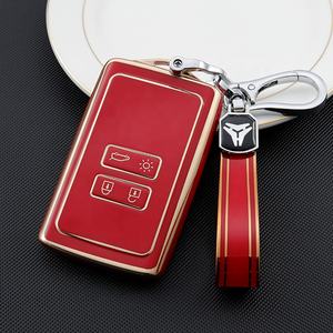 Housse de clé en TPU Gold Edge avec porte-clés pour <span class=keywords><strong>Renault</strong></span> Clio Espace 5 <span class=keywords><strong>Master</strong></span> Bus Talisman Megane Protector Bag Holder Accessoires - Product Image 3
