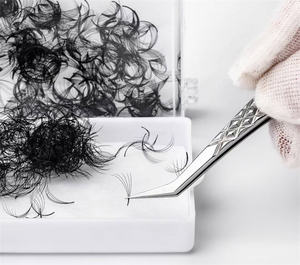 Pestañas Postizas Profesionales Pre-Enranchadas, Base Delgada, Premium 10D 0.05, Pelo Sintético de Visón, Cruelty-Free, Negro Mate, Extensiones de Pestañas Grandes - Product Image 5