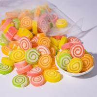 Bonbons gélifiés en forme de cercle personnalisés en gros, en vrac, halal, enrobés de sucre