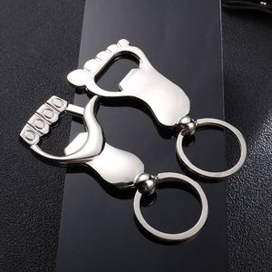 Wholesale Factory Personalized Creative <b>Metal</b> Portable Little Foot Bottle Opener Car Pendant <b>Key</b> <b>Chain</b> Keychain - Product Image 4