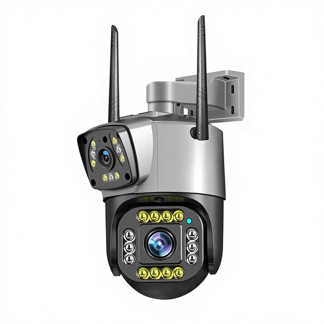 Gun-ball Linkage Camera 4.0 Million Dual-Lens Home High-Definition Full-Color Night Vision 360-Degree V23 Smart App