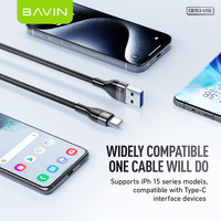 BAVIN Vente en gros Excellent CB353 18w Type C USB C Chargeur rapide pour téléphone portable Câble de données USB