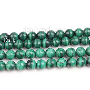 Wholesale CHeap Natural Green Round Malachite Stone Beads Strand For Jewelry Making 4 6 8 10 12 mm