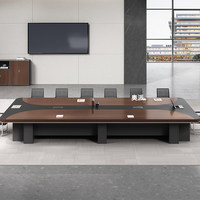 HYZ-282X Table de conférence industrielle en bambou, longue et simple, pour 12 personnes, anti-brûlure, anti-taches, pour réception et formation
