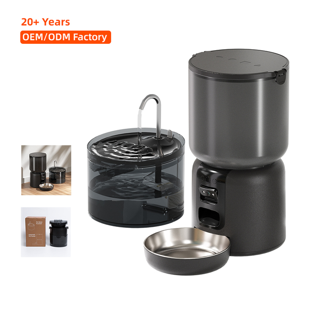 New Series Pet Feeder Set Smart Pet Feeding Water Set 4L Feeder with 1080P Camera Self-Cleaning Dispenser