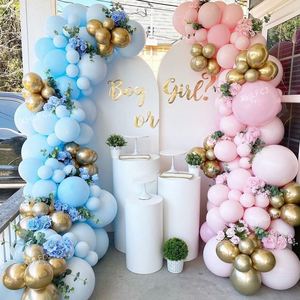 พวงมาลัยลูกโป่งสีชมพูสำหรับเด็ก162ชิ้นสำหรับงานเลี้ยงวันเกิดวันวาเลนไทน์สีฟ้าของตกแต่งงานแต่งงาน - Product Image 1