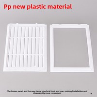 Grille de ventilation inférieure portable en ABS étanche pour portes de toilettes, idéale pour les camping-cars, les bâtiments modulaires et la ventilation des portes de salle de bain
