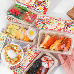 Vente en gros usine Jouet à presser personnalisable en forme d'aliments simulés, thème repas McDonald, plats chinois, sushi, bento, riz frit pour enfants - Product Image 2