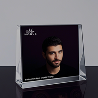 Noble en gros pas cher trophée de plaque de cristal vierge avec récompense de trophée de cadeau de bureau d'affaires de réalisation de Sublimation