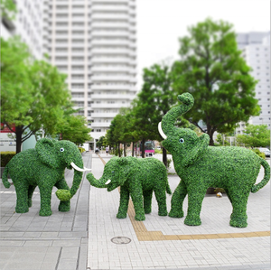 Gigante artificial al aire libre elefante topiarios/de la hierba planta escultura/Verde escultura para decoración de jardín - Product Image 2