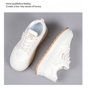 <span class=keywords><strong>Zapatillas</strong></span> Blancas Casuales para <span class=keywords><strong>Mujer</strong></span> 2026, Plataforma Gruesa, Aumentan la Altura, Suaves y Cómodas, Diseño Exclusivo, Combinan con Todo - Product Image 6