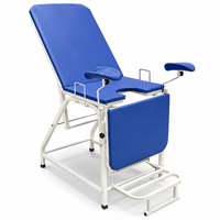 Table d'examen gynécologique avec cadre en acier inoxydable et support de jambe réglable pour usage hospitalier et clinique