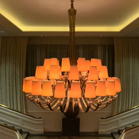 Fabricant d'éclairage Lampe suspendue de luxe design artistique Luminaire d'hôtel Escalier d'intérieur Salon Décoration de mariage Lustre en cristal K9