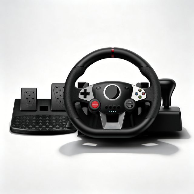 Best-selling Multi-platform Gaming Steering Wheel with Programmable Buttons