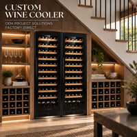 Réfrigérateur à vin rétro personnalisé Minghou, mini-refroidisseur étroit et haut pour salon, bureau, vin rouge antique