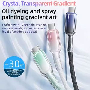 สายชาร์จไนลอนแบบถัก รุ่นใหม่ สายชาร์จเร็ว 60W สายดาต้าไล่เฉดสี สำหรับโทรศัพท์รุ่น 14 15 16 17 - Product Image 2