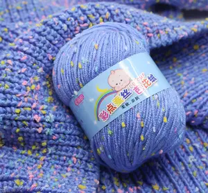 Dimuni China Fancy Baby Yarn 50g 6Ply Color Point Blend Cotton Acrylic Yarn For Sweater Knitting