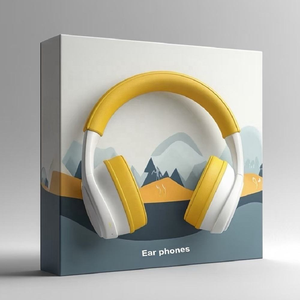 Caja de regalo rígida con tapa y base, caja de cartón duro, caja para embalaje de electrónicos, caja para auriculares, impresión personalizada - Product Image 3
