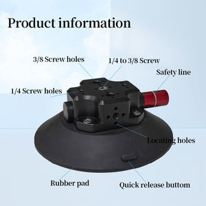 Support de fixation robuste <span class=keywords><strong>en</strong></span> aluminium de 6 pouces pour voiture avec plaque à dégagement rapide et trous de vis 1/4\" et 3/8\" pour GoPro Max, Insta360 - Product Image 4