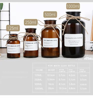 Étiquette personnalisée 500 ml 1000 ml décoration de la maison Vase en verre 125 ml 250 ml parfum de roseau flacon diffuseur en verre pour huile aromatique