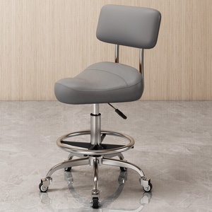 Height Adjustable Saddle Height Metal Chair Modern Design Backrest Swivel Commercial Use for Kitchen Front <b>Desk</b> Barber Settings - Product Image 3
