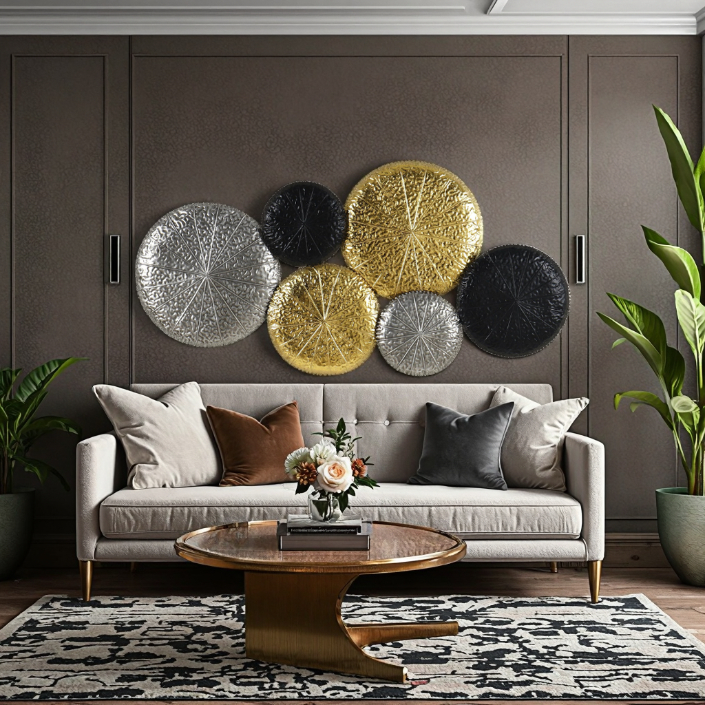 Metal Wall Decor Interior Home Accent Full Length Silver Black Gold 100X 52CM Metal Text for Home Decor · image 6