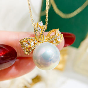 S925 Silver Pendant 11-13mm Bead DIY Pearl Accessories <b>Jade</b> <b>Necklace</b> Pendant 31030-an Elegant Stylish Option for Your Jewelry - Product Image 2