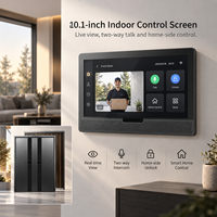 Porte d'entrée intelligente double U30 avec double caméra, reconnaissance faciale 3D, écran intérieur 10,1 pouces pour villa, maison de luxe