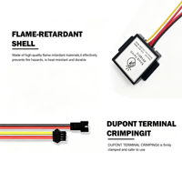 Interruptor con Sensor Táctil Oculto LED DC12V 5A 60W, Tres Colores CCT para Espejo Inteligente o Armario