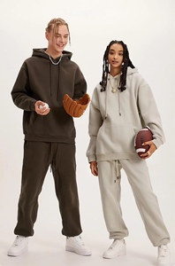 Customizable Oversized <b>Hoodie</b> Sweatpants Matching Set <b>American</b> Streetwear Loose Fit Fleece Lined Unisex <b>hoodie</b> wholesale - Product Image 5