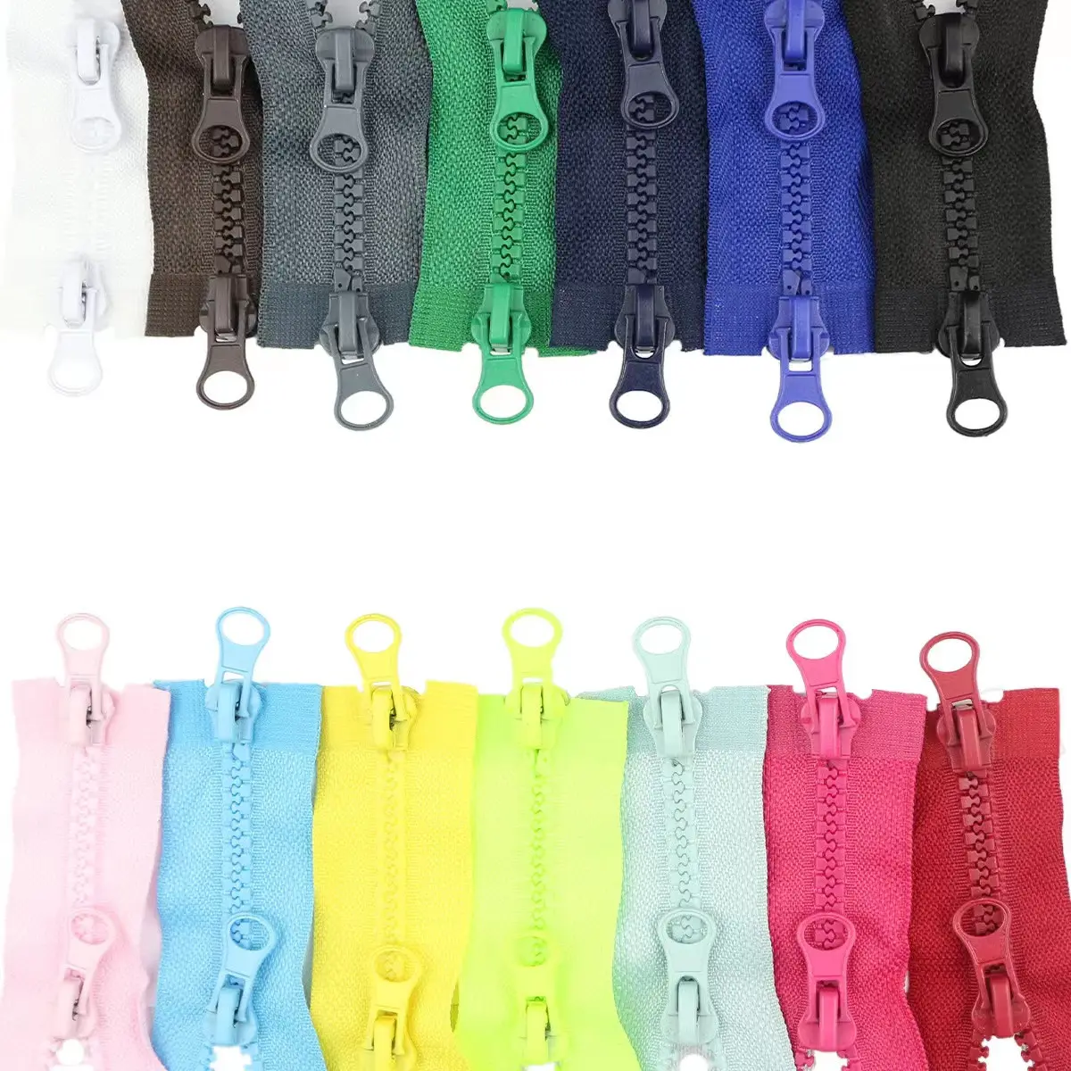 Vente en gros d'usine peut être personnalisé couleur 5 # cour de code d'extrémité ouverte et fermée, stock fermetures à glissière en nylon