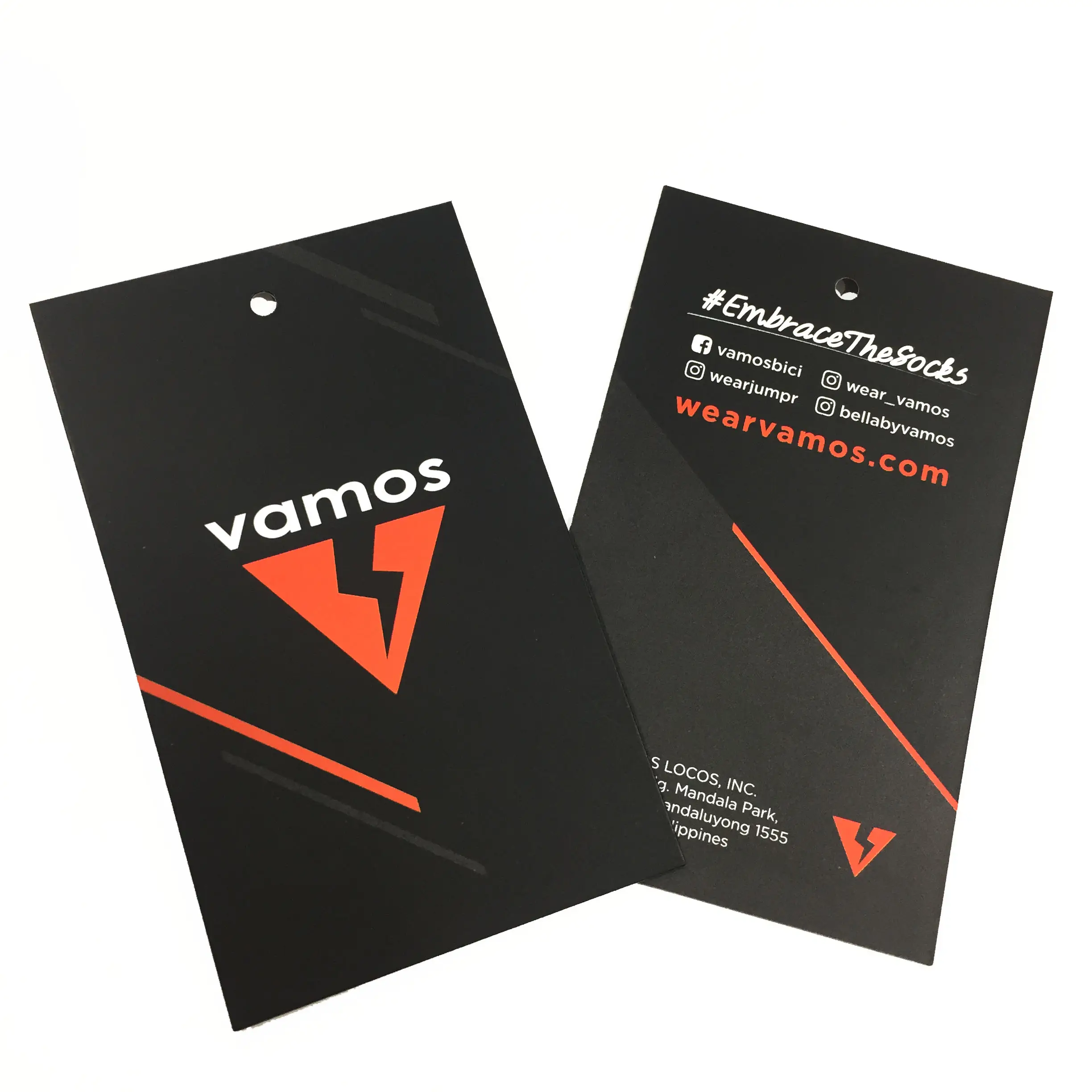 Cartellini personalizzati con Logo in carta cartellini altalena per abbigliamento da ciclismo