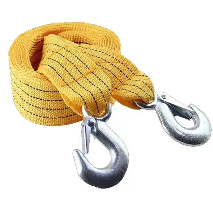 Atacado auto produto de emergência heavy duty 50 ft 3m 4m 5m 5Ton Ratchet Strap Ganchos Reboque Reboque Guincho Cabo Belt Car Tow rope