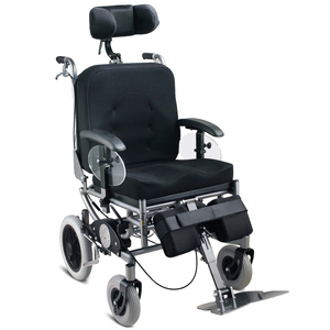 Silla de ruedas manual reclinable con respaldo alto ajustable, silla de ruedas con función de inclinación para parálisis cerebral, fabricada según la norma EN12183 - Product Image 1
